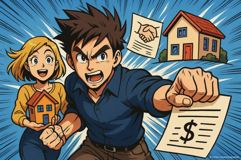 Couple anime achat maison contrat argent