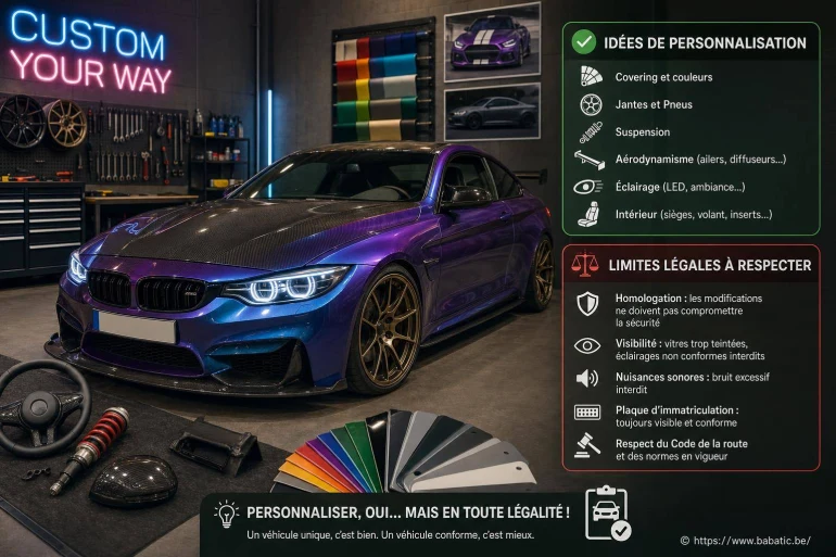 La personnalisation automobile : idées et limites légales pour customiser son véhicule