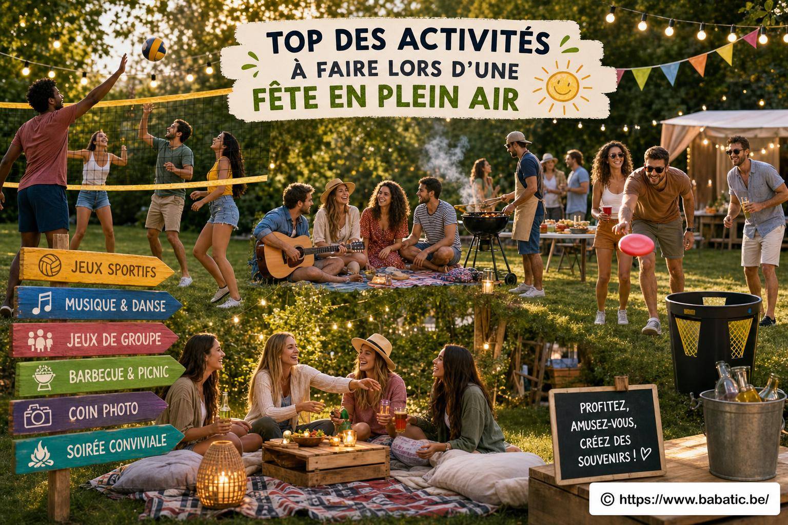 Top des activités à faire lors d’une fête en plein air pour s’amuser entre amis
